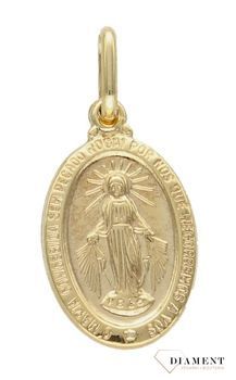 Złota zawieszka 375 'Cudowny Medalik' Maryja Niepokalana ZA 1533A 375mm (2).jpg